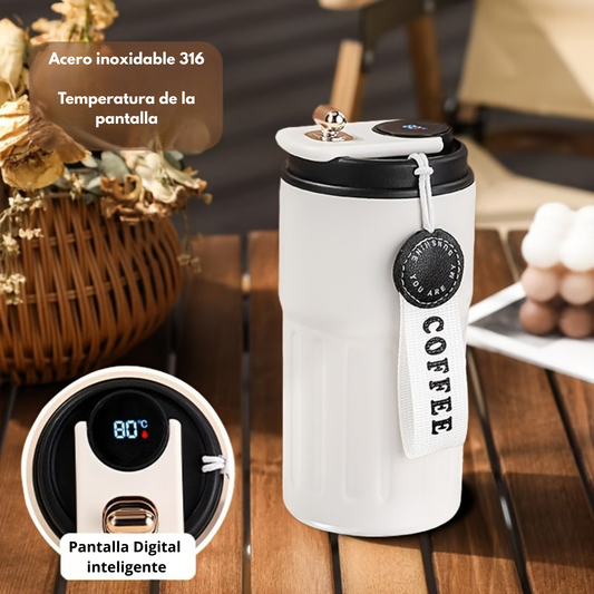 Aura Smart Bottle: Botella Térmica con Sensor de Temperatura (450ml)